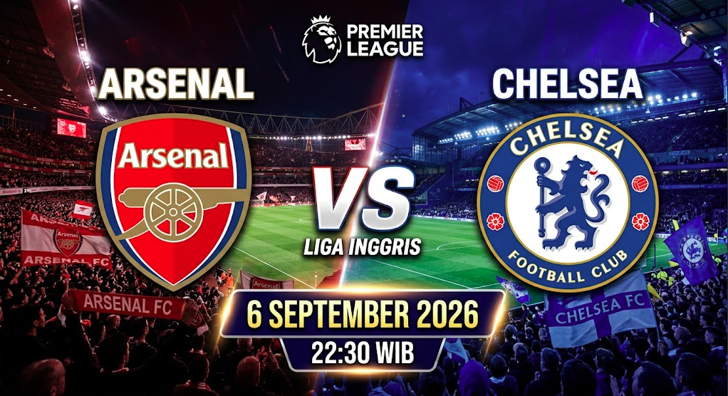 Prediksi Arsenal vs Chelsea 6 September 2026